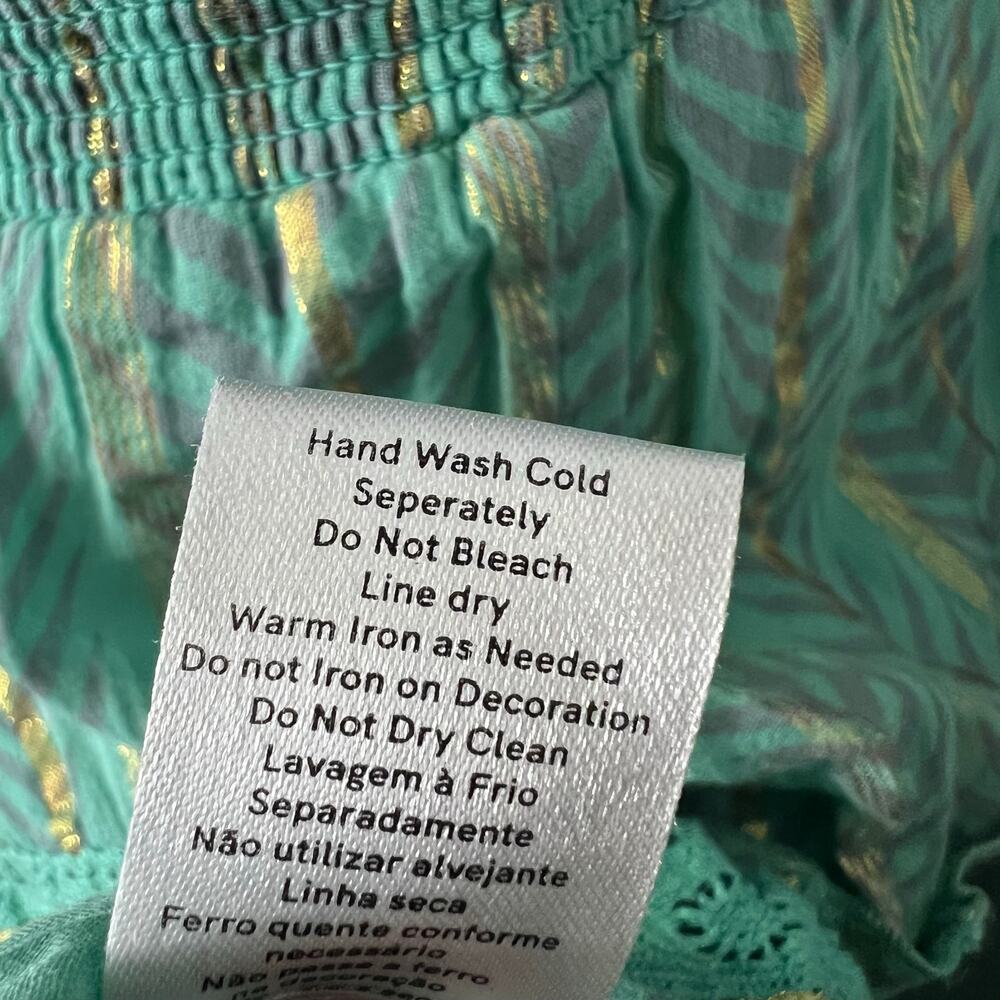 Venus Strapless Dress M/L Womens Bohemian Maxi Metallic Gold Teal Tassel Hippie - Picture 9 of 12